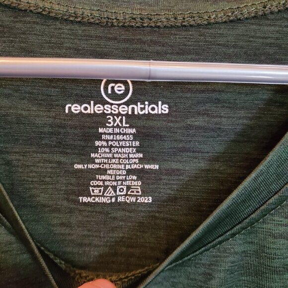 FOUR Men's 3XL Performance V-Neck Tee's - Gray/Black & Green/Black & Navy & Grey - Picture 6 of 13